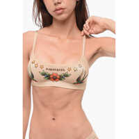Sutiene Tattoo Patterned Mesh Bra Femei