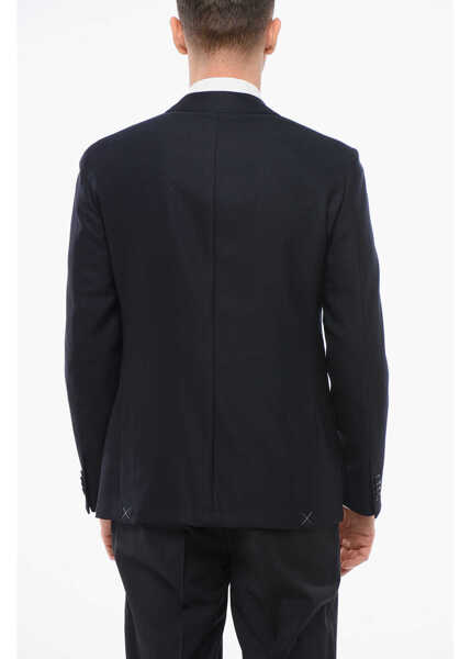 Sacouri CORNELIANI Cc Collection Jacquard Wool Levity Unlined Blazer Blue Barbati (BM 18358297) 2