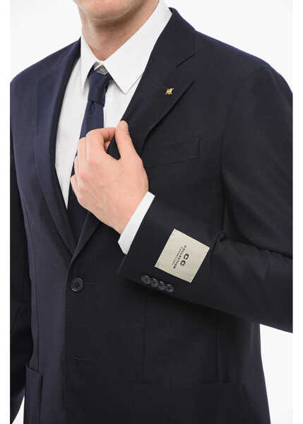 Sacouri CORNELIANI Cc Collection Jacquard Wool Levity Unlined Blazer Blue Barbati (BM 18358297) 3