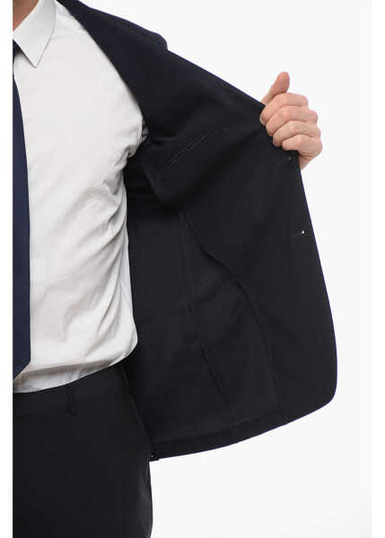 Sacouri CORNELIANI Cc Collection Jacquard Wool Levity Unlined Blazer Blue Barbati (BM 18358297) 4