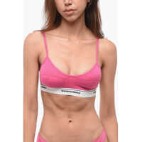 Sutiene Solid Color Sport Bra With Logoed Band Femei