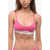 DSQUARED2 Solid Color Sport Bra With Logoed Band Pink