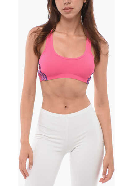 Sutiene DSQUARED2 Microfiber Sport Bra With Logoed Elastic Bands Pink Femei (BM 18358348) 1