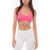 DSQUARED2 Microfiber Sport Bra With Logoed Elastic Bands Pink