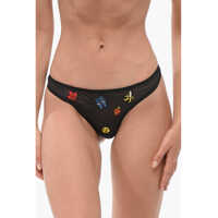 Lenjerie intima Mesh Thong Slip With Patches Femei