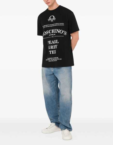 Tricouri Moschino T-shirt whit maxi print Fantasia Nero Barbati (BM 18358402) 2