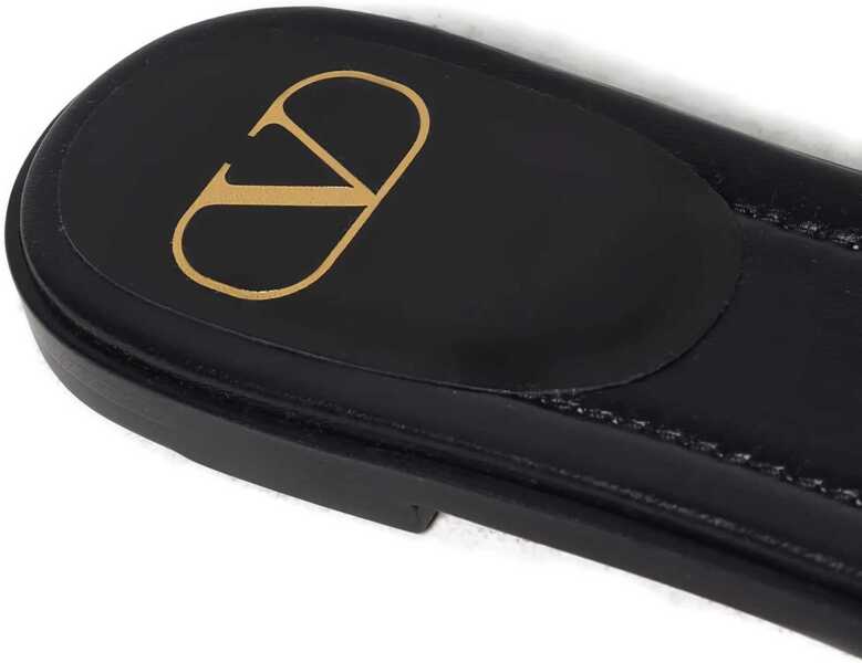 Sandale Valentino Garavani Patent leathe VLogo slide Sandals NERO Femei (BM 18358411) 4