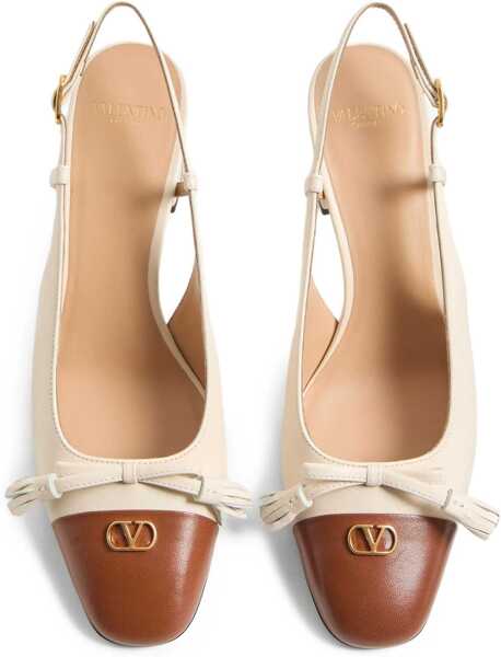 Pantofi cu toc Valentino Garavani Valet Du Roi Pumps BUTTER WHITE/TOBACCO Femei (BM 18358414) 4