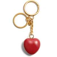 Brelocuri Dama - Brelocuri Valentino Garavani VLogo Keychain ANTIQUE BRASS/ROSSO Femei (BM 18358468) - B-mall.ro