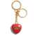 Valentino Garavani VLogo Keychain ANTIQUE BRASS/ROSSO