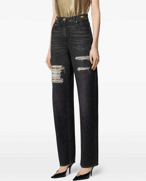 Blugi Versace Cut-Out detail Jeans BLACK Femei (BM 18358507) 3
