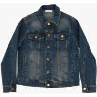 Geci de blugi Denim Jacket With Leather Detail Baieti