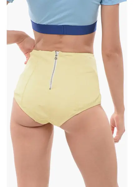 Pantaloni scurti DSQUARED2 Tight-Fitting Culottes With Back Zip Yellow Femei (BM 18358591) 2