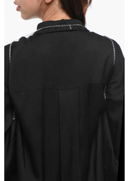 Coliere DSQUARED2 Solid Color Metal Bralette Silver Femei (BM 18358594) 2