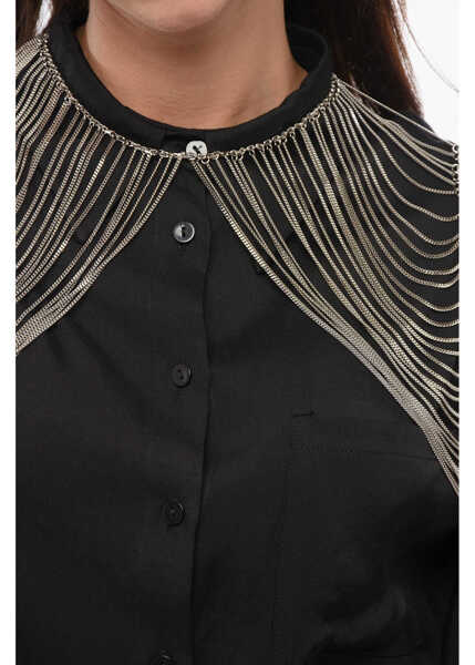 Coliere DSQUARED2 Solid Color Metal Bralette Silver Femei (BM 18358594) 3