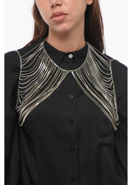 Coliere DSQUARED2 Solid Color Metal Bralette Silver Femei (BM 18358594) 1