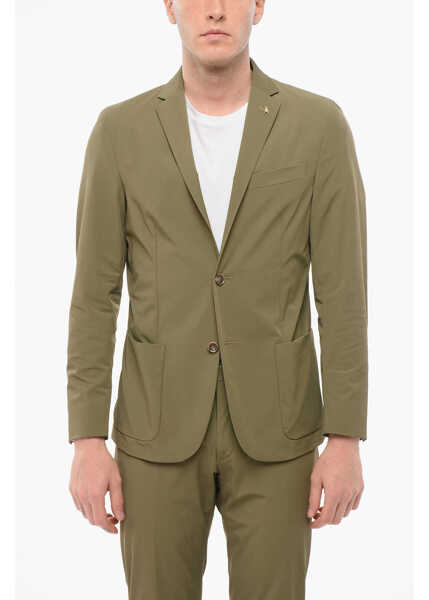 Costume CORNELIANI Cc Collection Unlined Reset Stretch Nylon Suit Military Green Barbati (BM 18358615) 2