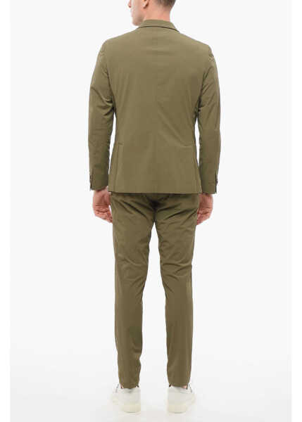 Costume CORNELIANI Cc Collection Unlined Reset Stretch Nylon Suit Military Green Barbati (BM 18358615) 4