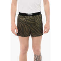 Lenjerie intima Animal Patterned Silk Satin Boxer With Velour Detail Barbati