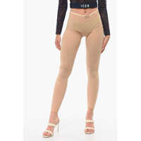 Sosete Nylon Sheer Collant With All-Over Rhinestones Femei