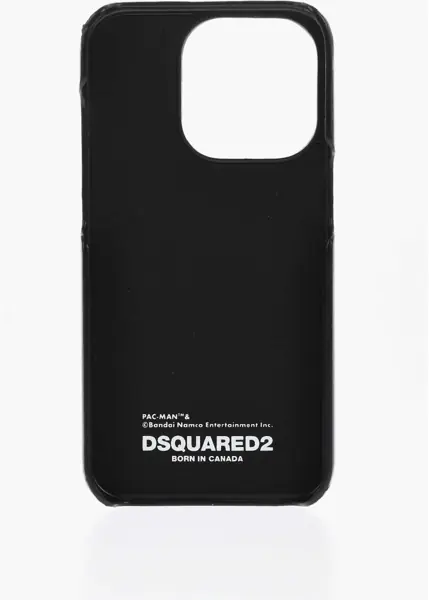Huse mobil & tablete DSQUARED2 Pac-Man Solid-Color Cover For Iphone 14 Pro With Embossed De Black Femei (BM 18358663) 2