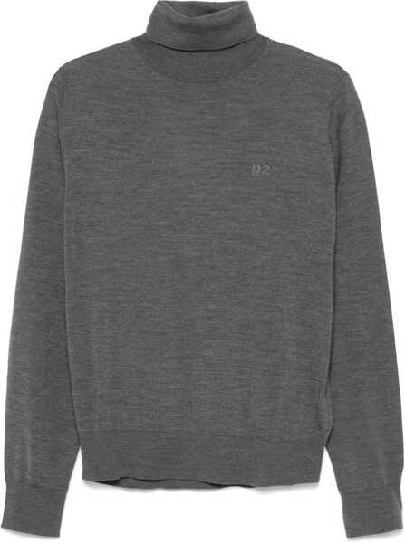 Pulovere DSQUARED2 Virgin wool turtleneck Sweater GREY Barbati (BM 18358813) 1
