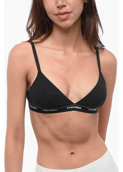 Sutiene DSQUARED2 Triangle Bra With Logoed Elastic Band Black Femei (BM 18358858) 1