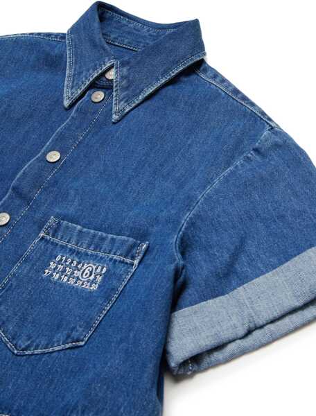 Camasi casual MM6 Maison Margiela Shirt BLUE Baieti (BM 18358942) 3