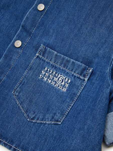 Camasi casual MM6 Maison Margiela Shirt BLUE Baieti (BM 18358942) 4