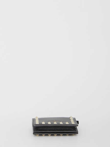Portofele Valentino Garavani Rockstud Wallet BLACK Femei (BM 18358993) 3