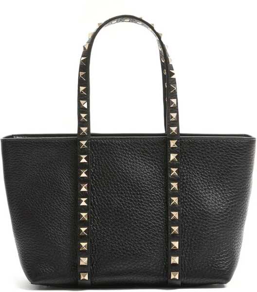Genti de mana Valentino Garavani Small Rockstud Shopping Bag BLACK Femei (BM 18359011) 2