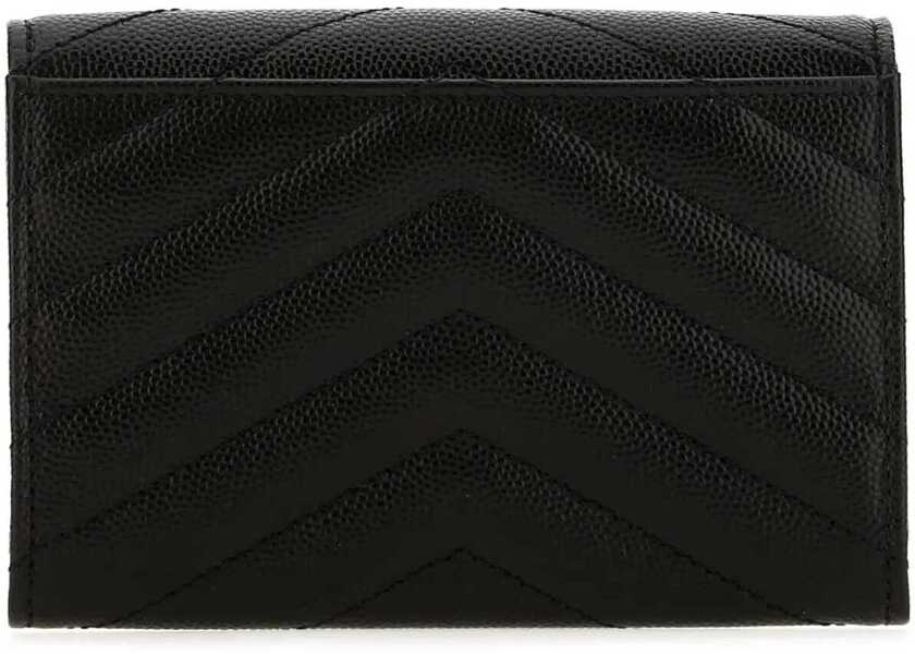 Portofele Saint Laurent Leather Wallet BLACK Femei (BM 18359032) 2