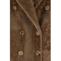 Imbracaminte BLANCHA Dama - Paltoane BLANCHA Brown Double-Breasted Shearling Coat With Peak Revers In Fur Woman BROWN Femei (BM 18359865) - B-mall.ro