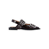 Pantofi cu toc Ganni Feminine Buckle Ballerinas Femei