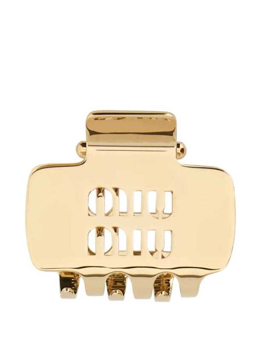 Accesorii Miu Miu Miu Miu Accessori Capelli Miu Logo Jewels Gold Femei (BM 18360327) 1