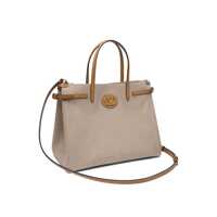 Genti de mana Valentino Garavani Dama - Genti de mana Valentino Garavani Valentino Garavani Natural Cotton And Leather Antibes Tote NATURALE-TOBACCO/NATURAL CAMEL Femei (BM 18360411) - B-mall.ro