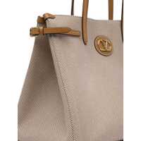 Genti de mana Valentino Garavani Natural Cotton And Leather Antibes Tote Femei