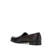 Incaltaminte LIDFORT pentru Barbati - Mocasini LIDFORT Luisiana Bordeaux Loafers With Embossed Crocodile Effect In Leather Man Red Barbati (BM 18360489) - B-mall.ro