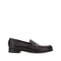 Mocasini 'Luisiana' Bordeaux Loafers With Embossed Crocodile Effect In Leather Man Barbati