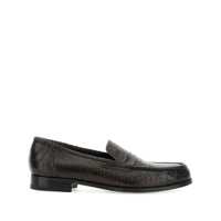 Mocasini 'Luisiana' Brown Loafers With Embossed Crocodile Effect In Leather Man Barbati