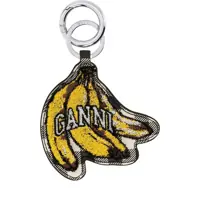 Accesorii Multicolor Banana Shaped Keyring With Logo Lettering On The Front In Leather And Tech Fabric Woman Femei