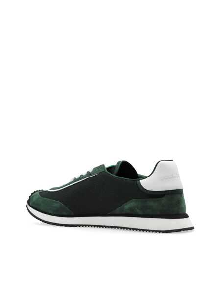 Sneakers Dolce & Gabbana Cushion Green Sneakers With Logo Patch On The Tongue And Logo Detail On The Side In Suede And Fabric Man GREEN Barbati (BM 18362199) 5