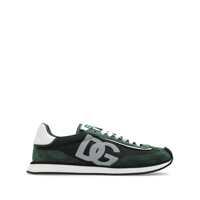 Sneakers 'Cushion' Green Sneakers With Logo Patch On The Tongue And Logo Detail On The Side In Suede And Fabric Man Barbati