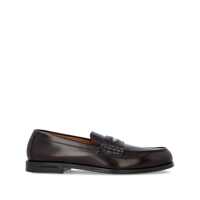 Mocasini DSQUARED2 Black Loafers With Logo Plaque On The Front In Leather Man