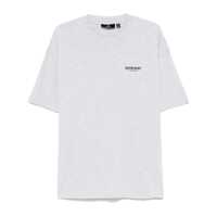 Tricouri Grey T-Shirt With Logo On The Front And Maxi Logo On The Back In Cotton Man Barbati