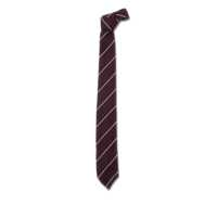 Cravate Bordeaux Tie With All-Over Striped Motif In Silk Man Barbati