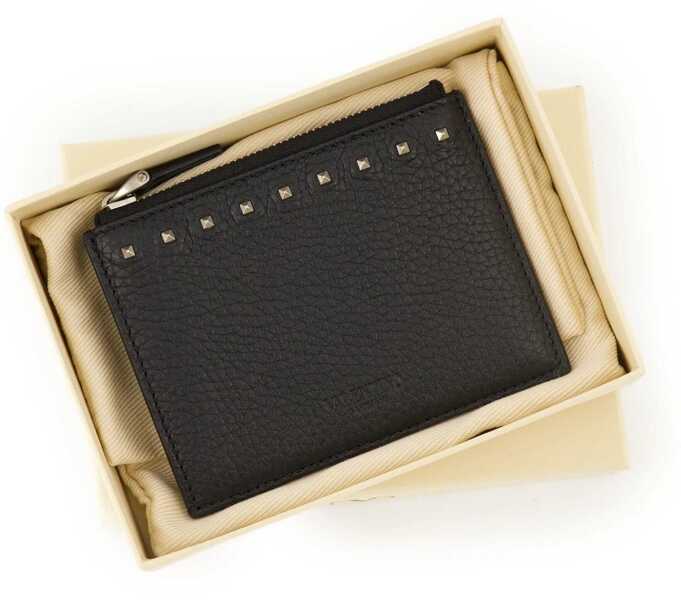 Portofele Valentino Garavani Rockstud Card Holder NERO Barbati (BM 18364312) 3