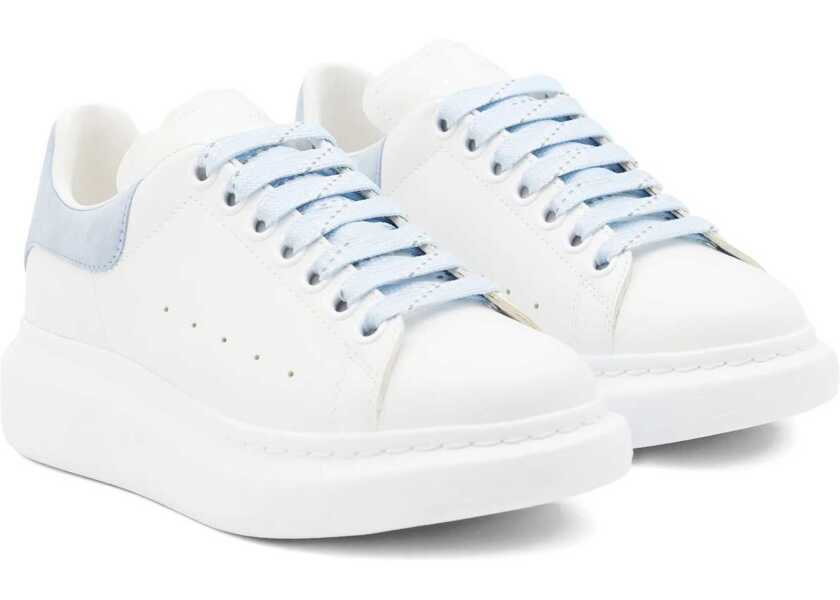 Sneakers Alexander McQueen Leather Sneakers WHITE/POWDER BLUE Femei (BM 18364378) 2