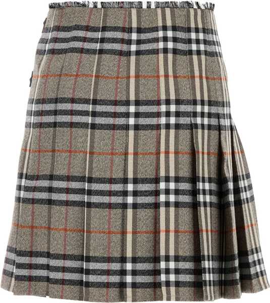 Fuste Burberry Check Archive wool Miniskirt CRATER/DK CHARCOAL C Femei (BM 18364396) 2