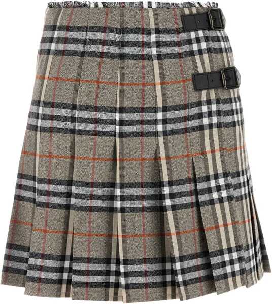 Fuste Burberry Check Archive wool Miniskirt CRATER/DK CHARCOAL C Femei (BM 18364396) 1